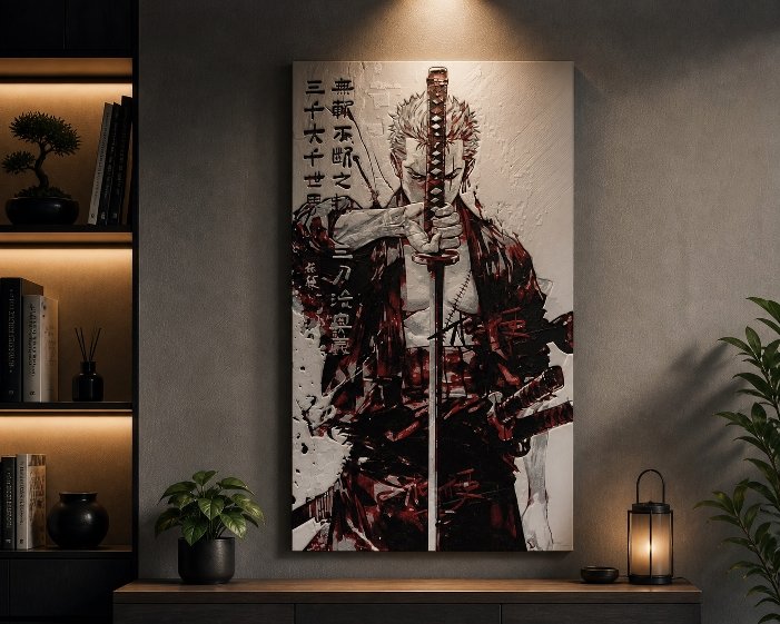 Création murale Zoro réalisée par ArtTree Forge